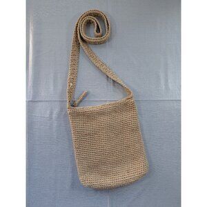 Happy and Free Crochet Cross Body Bag Bohemian Hippie Gypsy Bamboo Blend